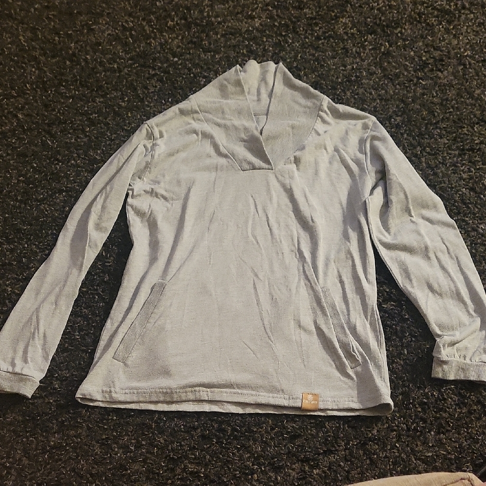 V-Neck Men's Sweater - Light Gray